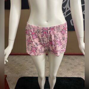 Rare It’s Happy Bunny You Can Be A Princess Pajamas Shorts Size Small Pink